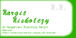 margit miskolczy business card